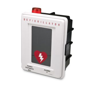 Defibrillator Wall Case with Strobe, Plastic