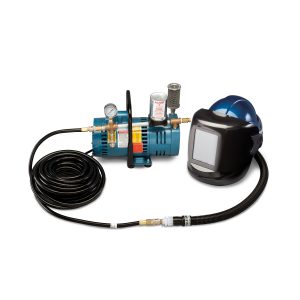 Supplied Air Shield and Black Welding Helmet System, Deluxe