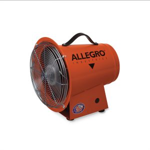 8 220V//50 Hz Allegro Industries 953815E Plastic Compaxial Blower with 15 Ducting Explosion-Proof