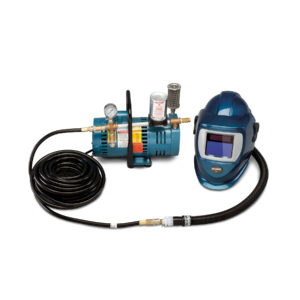 Supplied Air Shield and Blue Welding Helmet System, Deluxe