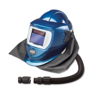 Supplied Air Shield and Blue Welding Helmet, Deluxe
