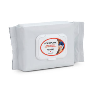 Alcohol Respirator Cleaning Wipes, Pop-Up Pak