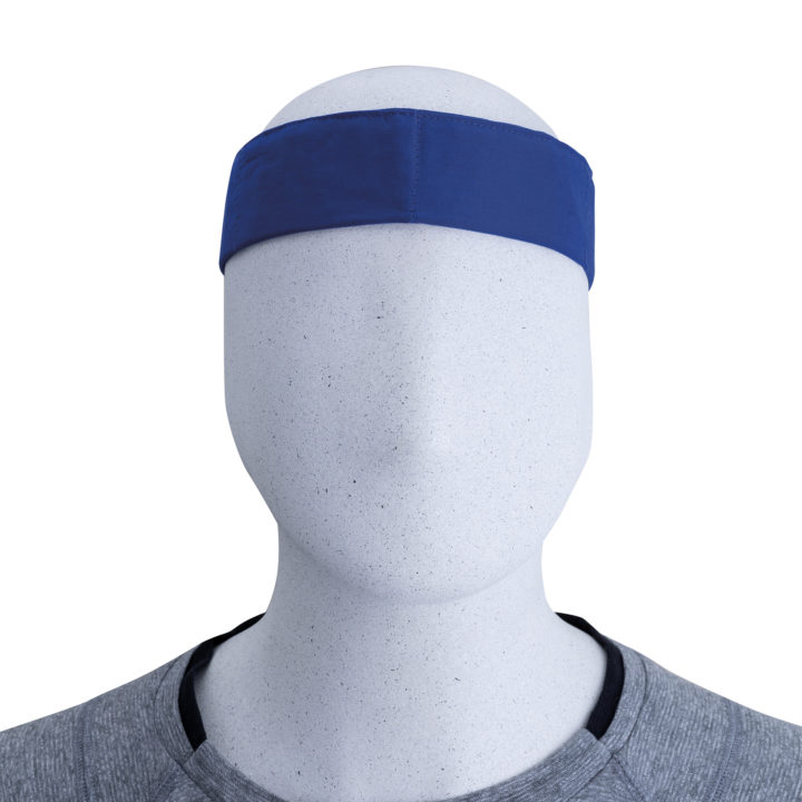 Blue Standard Cooling Wrap worn around head