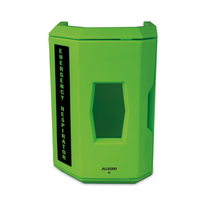 Hi-Viz Green Heavy Duty Emergency Respirator Wall Case with Window