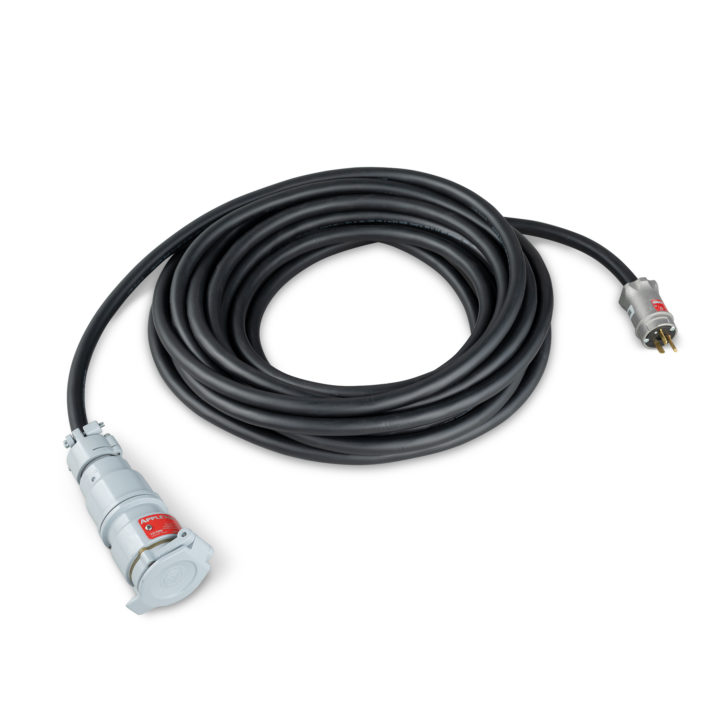 Black Explosion-Proof Extension Cord with plug and enclosed Connector