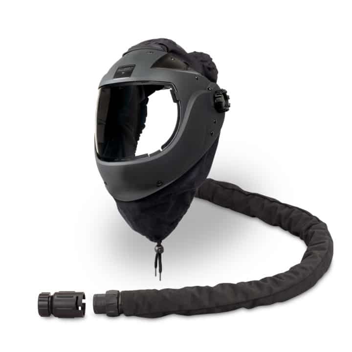 Black Grinding Helmet with FR cover downtube