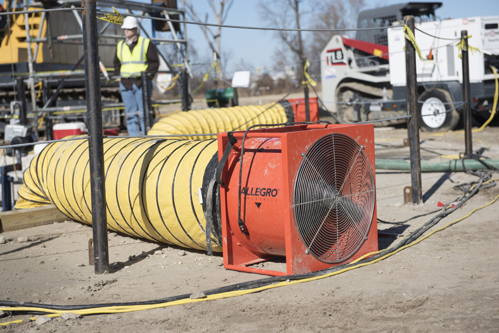 Allegro ventilation blower on the job